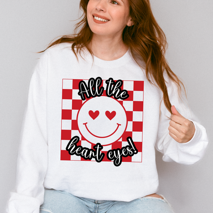 Smiley Heart Eyes Crewneck Sweatshirt