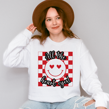 Smiley Heart Eyes Crewneck Sweatshirt