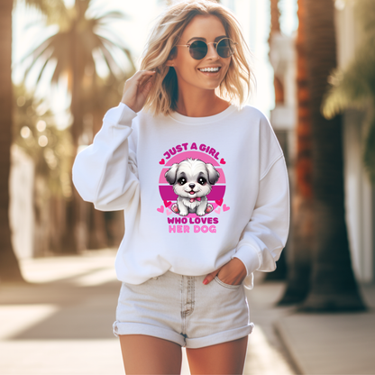 Just a Girl Who Loves Her Dog Sweatshirt