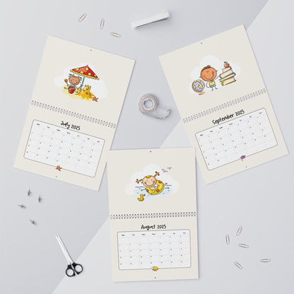 2025 Cute Kids Wall Calendar