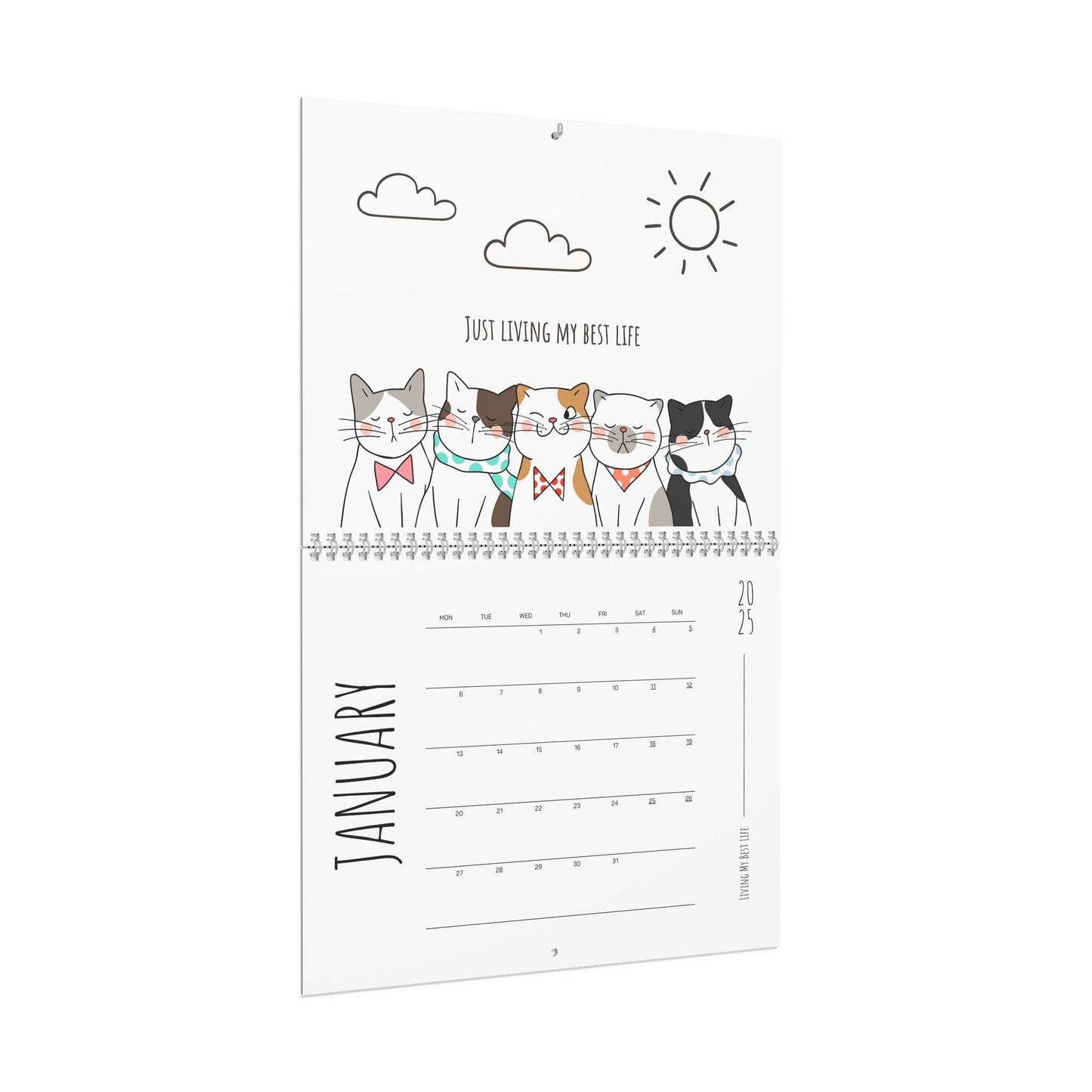 2025 Cute Cat Wall Calendars