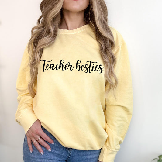 Teacher Besties Comfort Colors Crewneck Sweatshirt