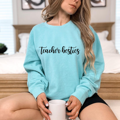 Teacher Besties Comfort Colors Crewneck Sweatshirt