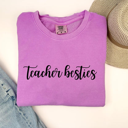 Teacher Besties Comfort Colors Crewneck Sweatshirt