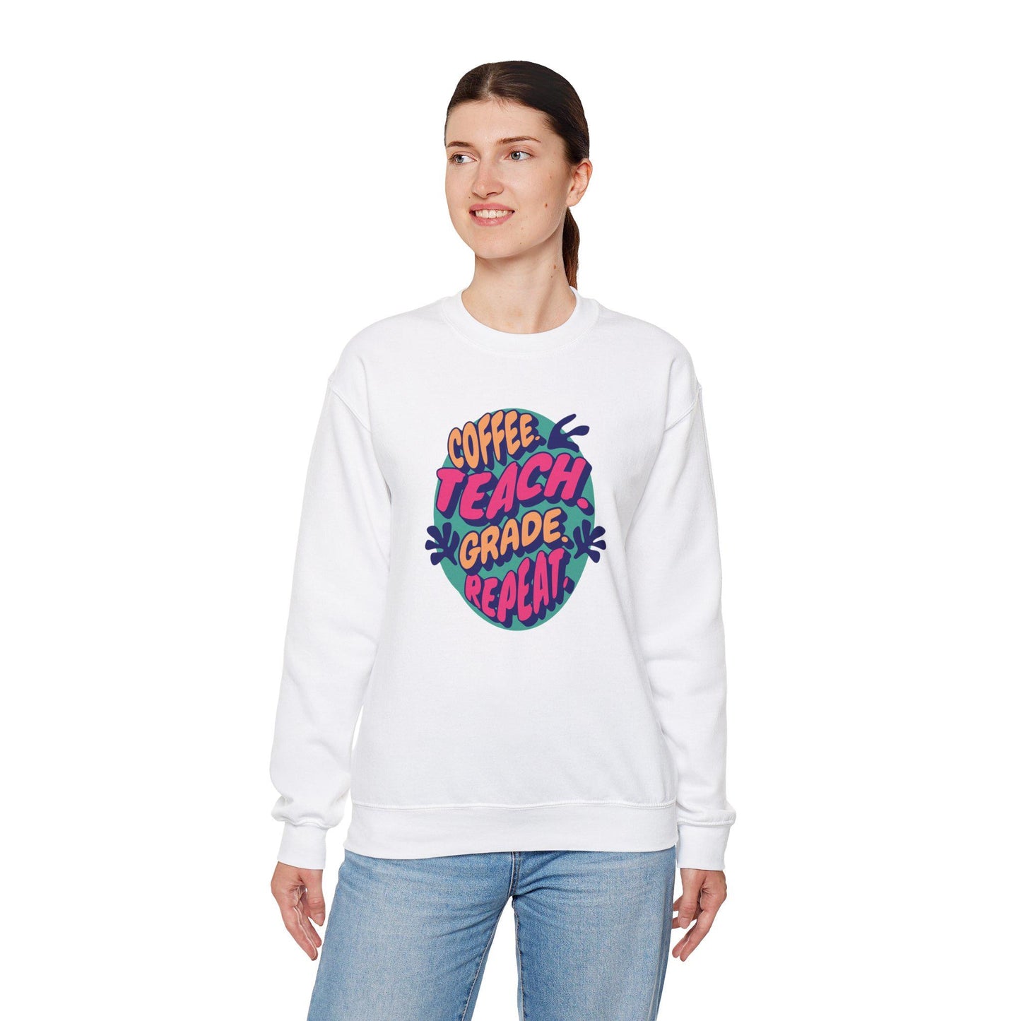 Coffee Teach Grade Repeat Sweatshirt