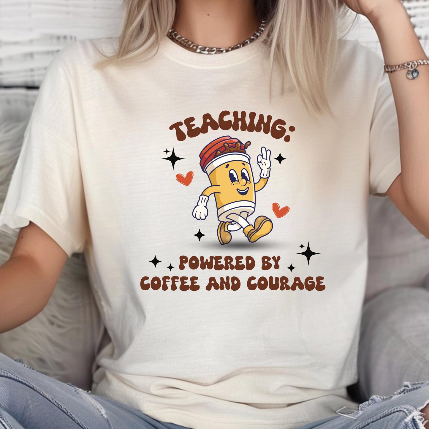 Powered by Coffee and Courage T-shirt