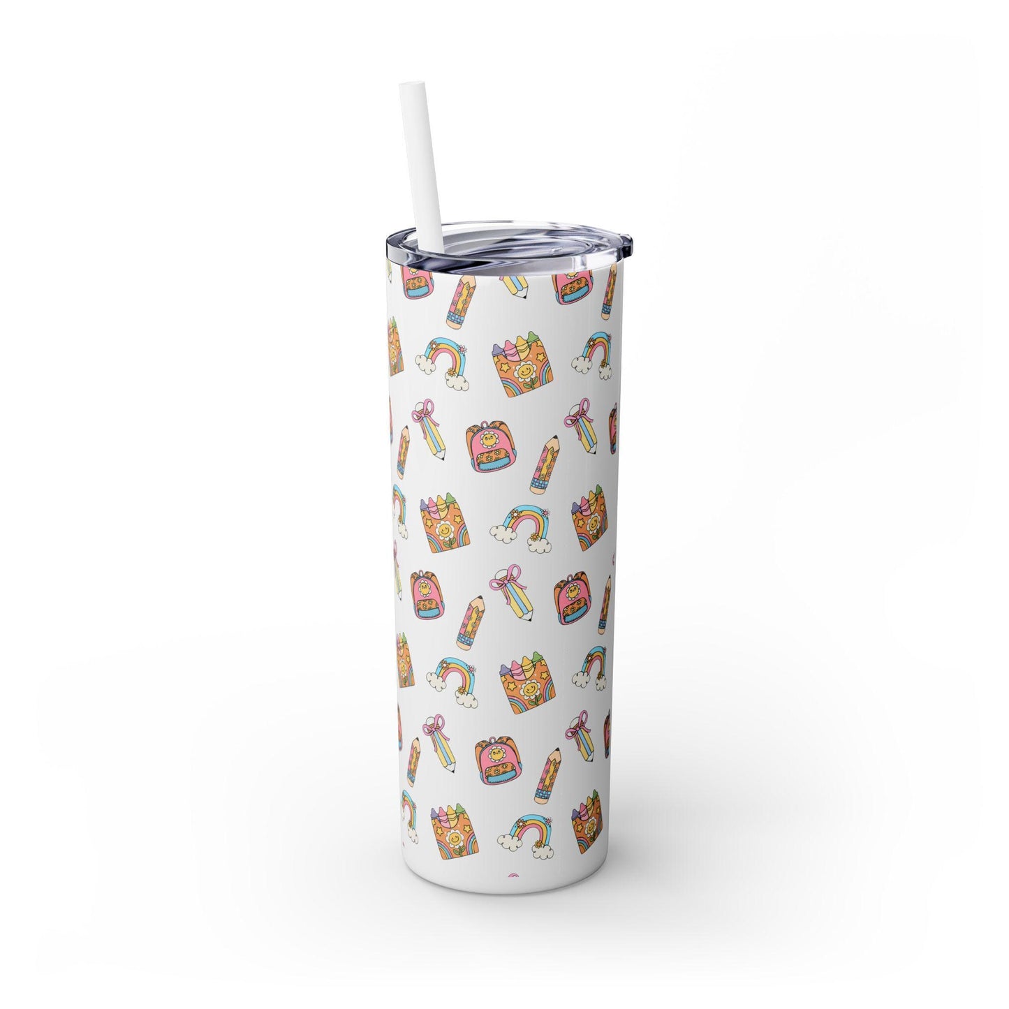 School Supplies Skinny Tumbler, 20oz