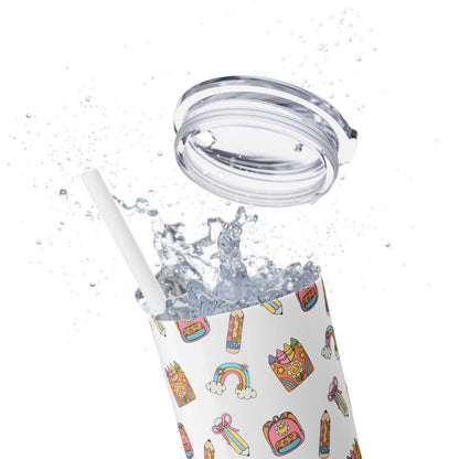 School Supplies Skinny Tumbler, 20oz