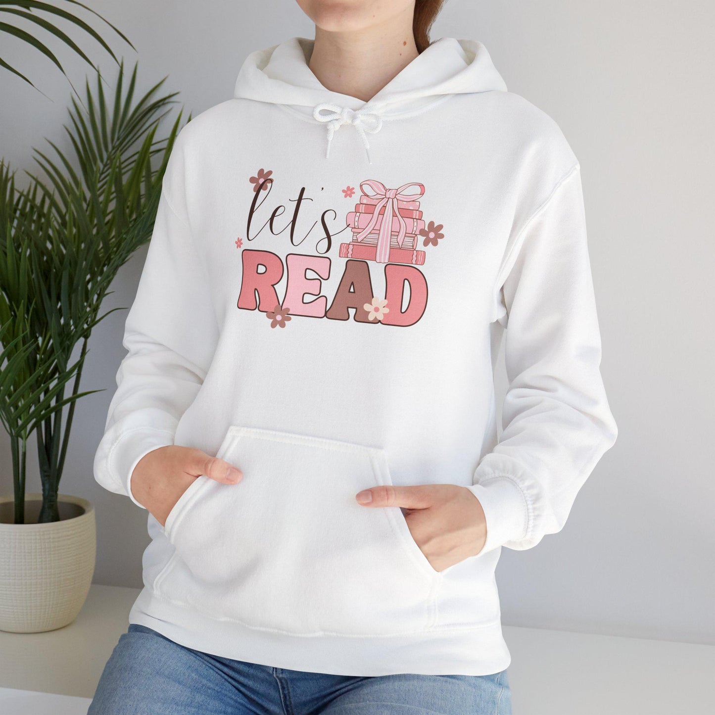 Let's Read Floral Hoodie