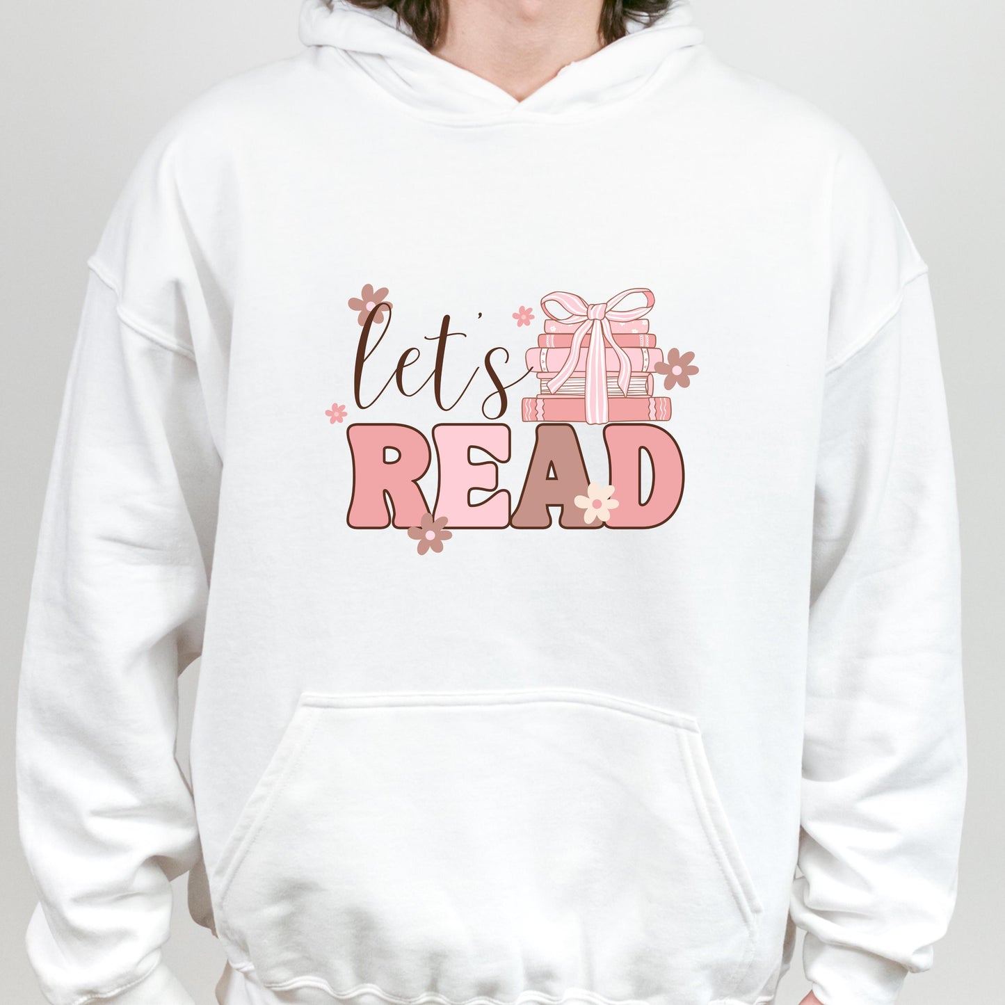 Let's Read Floral Hoodie