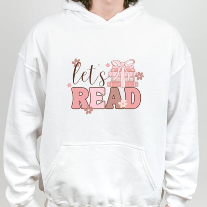 Let's Read Floral Hoodie