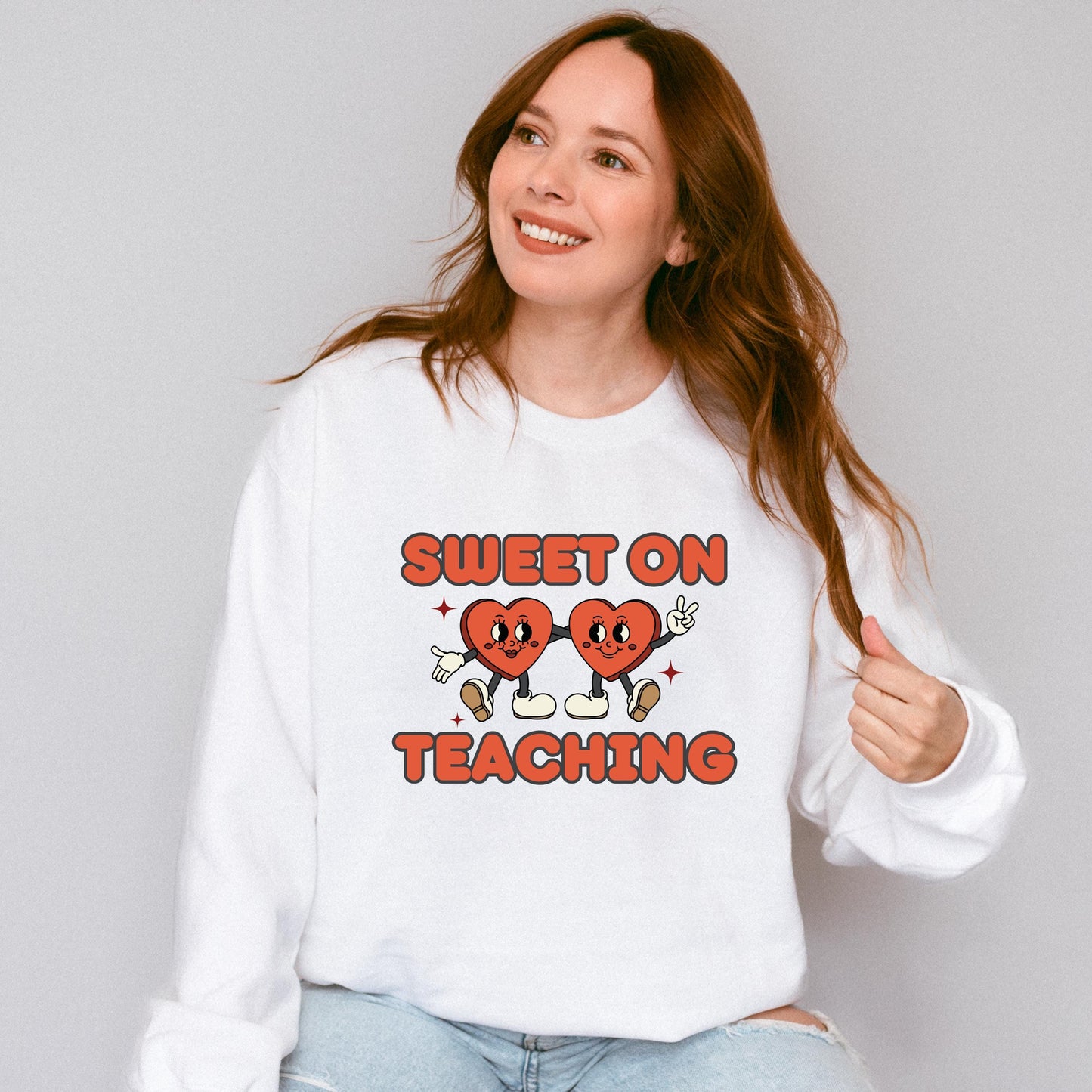 Sweet on Teaching Teacher Crewneck