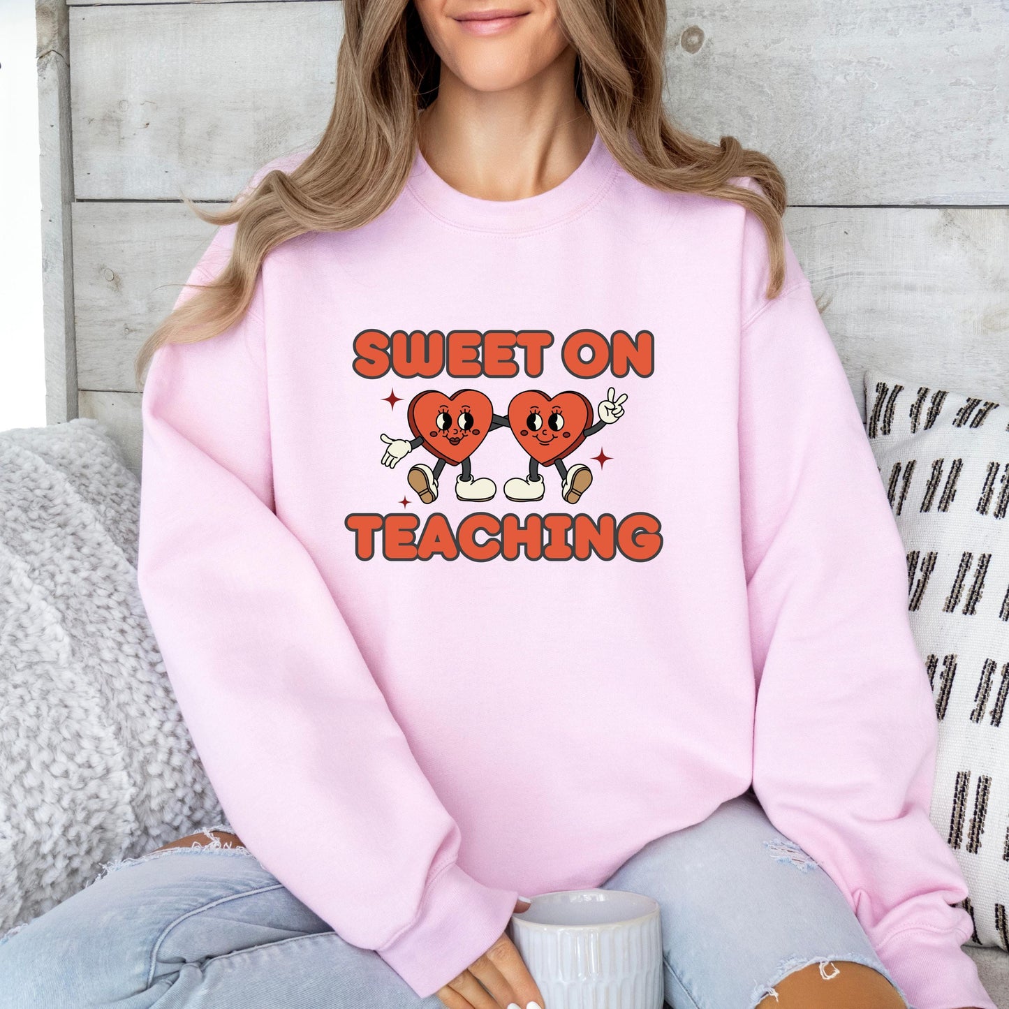 Sweet on Teaching Teacher Crewneck