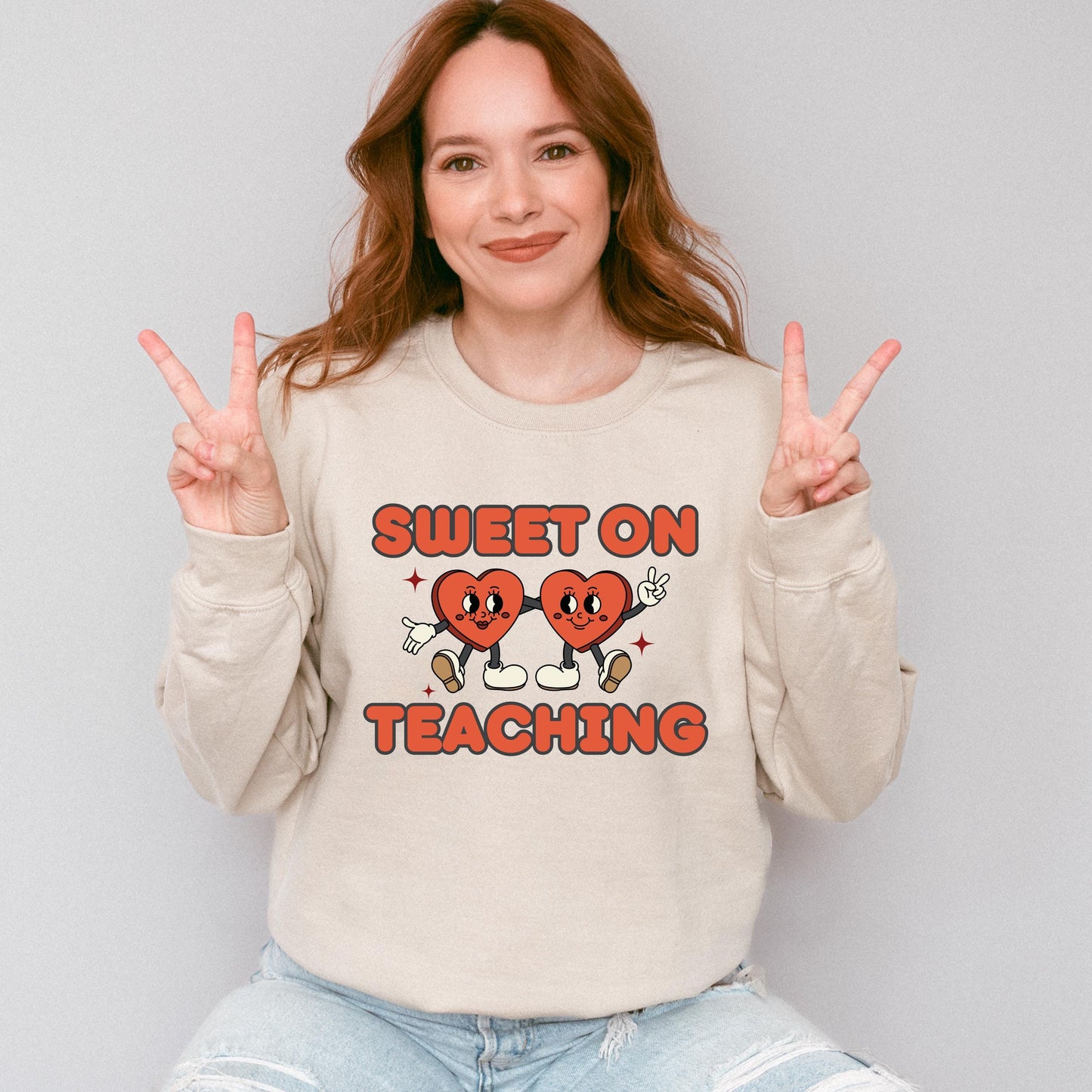 Sweet on Teaching Teacher Crewneck