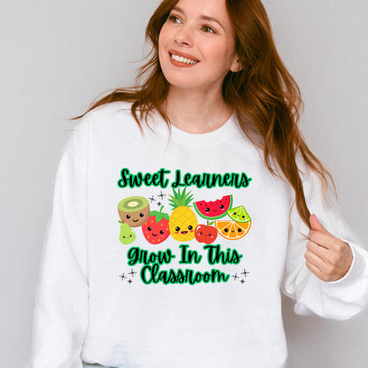 Sweet Learners Grow in This Classroom Crewneck