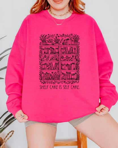 Shelf Care is Self Care Crewneck