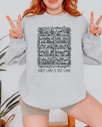 Shelf Care is Self Care Crewneck