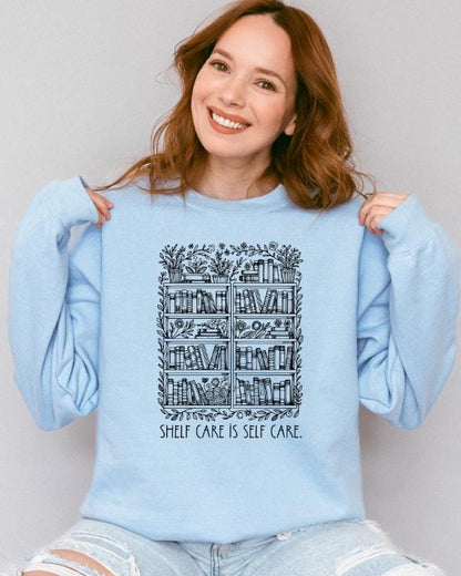 Shelf Care is Self Care Crewneck