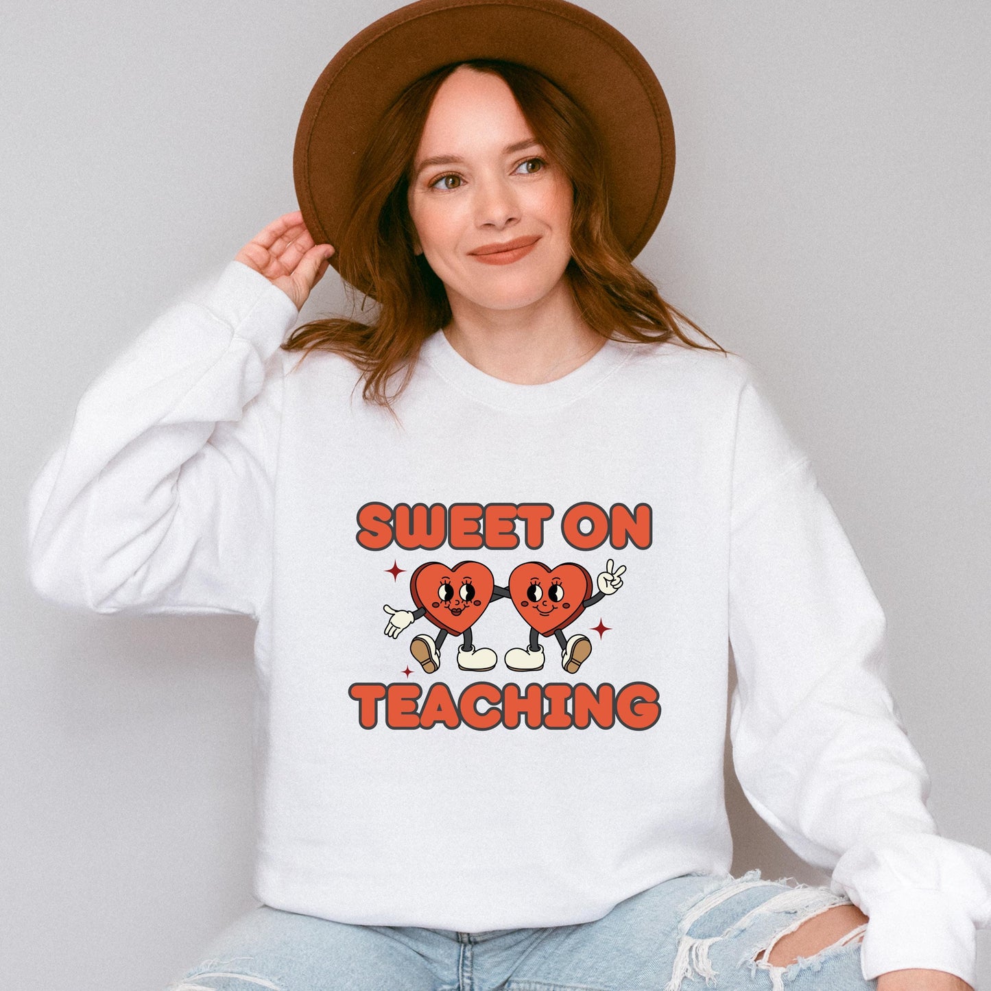 Sweet on Teaching Teacher Crewneck