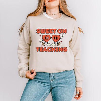 Sweet on Teaching Teacher Crewneck