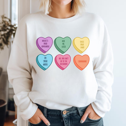 Snarky Conversation Hearts Edition Crewneck