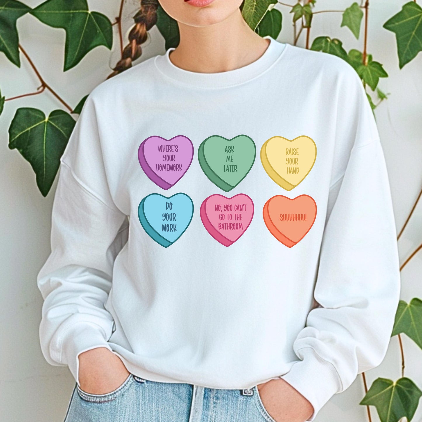 Snarky Conversation Hearts Edition Crewneck