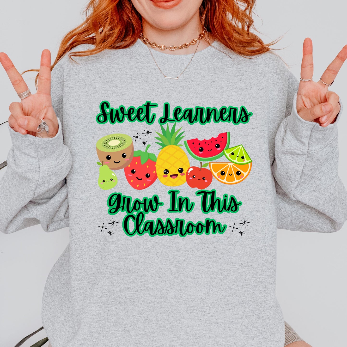 Sweet Learners Grow in This Classroom Crewneck