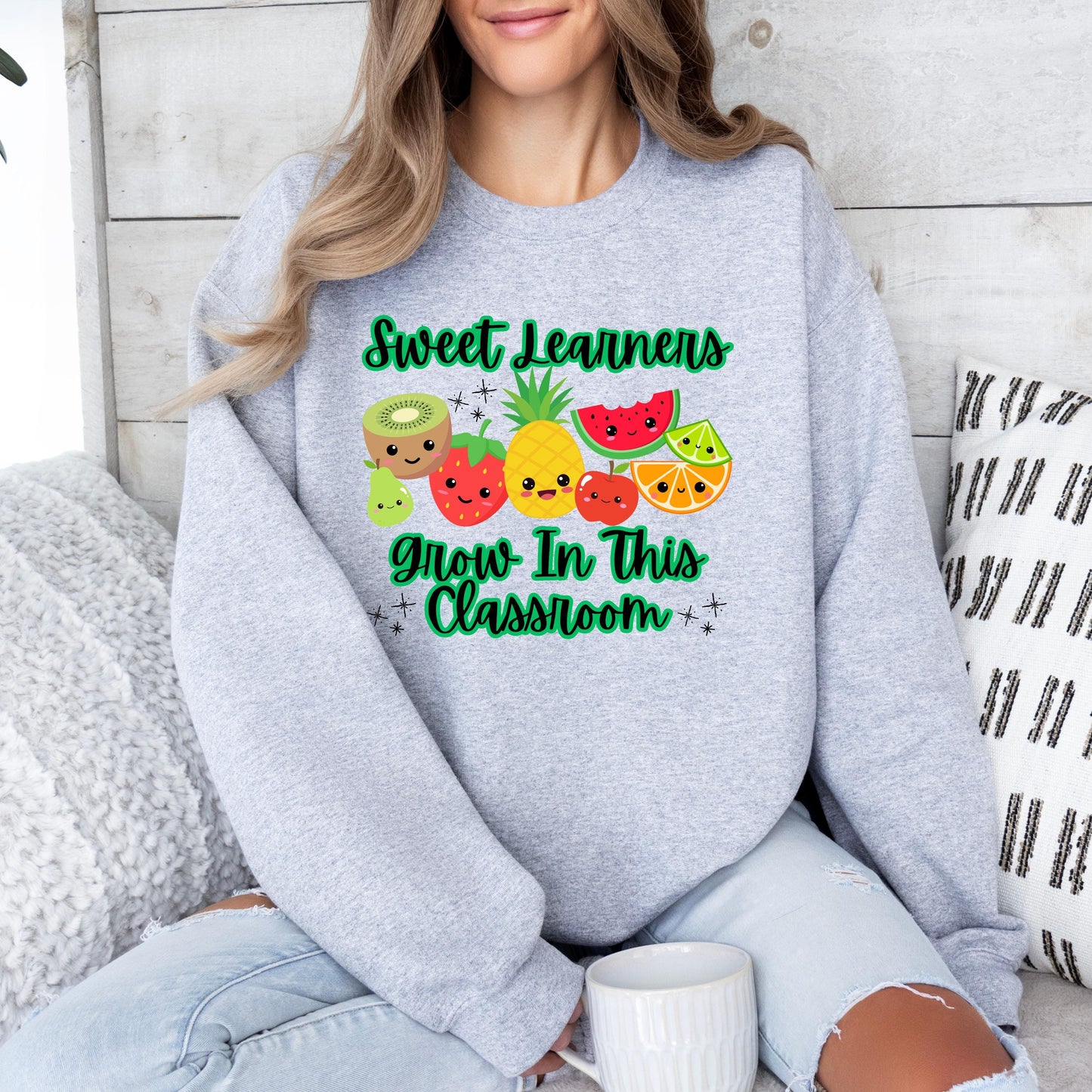 Sweet Learners Grow in This Classroom Crewneck